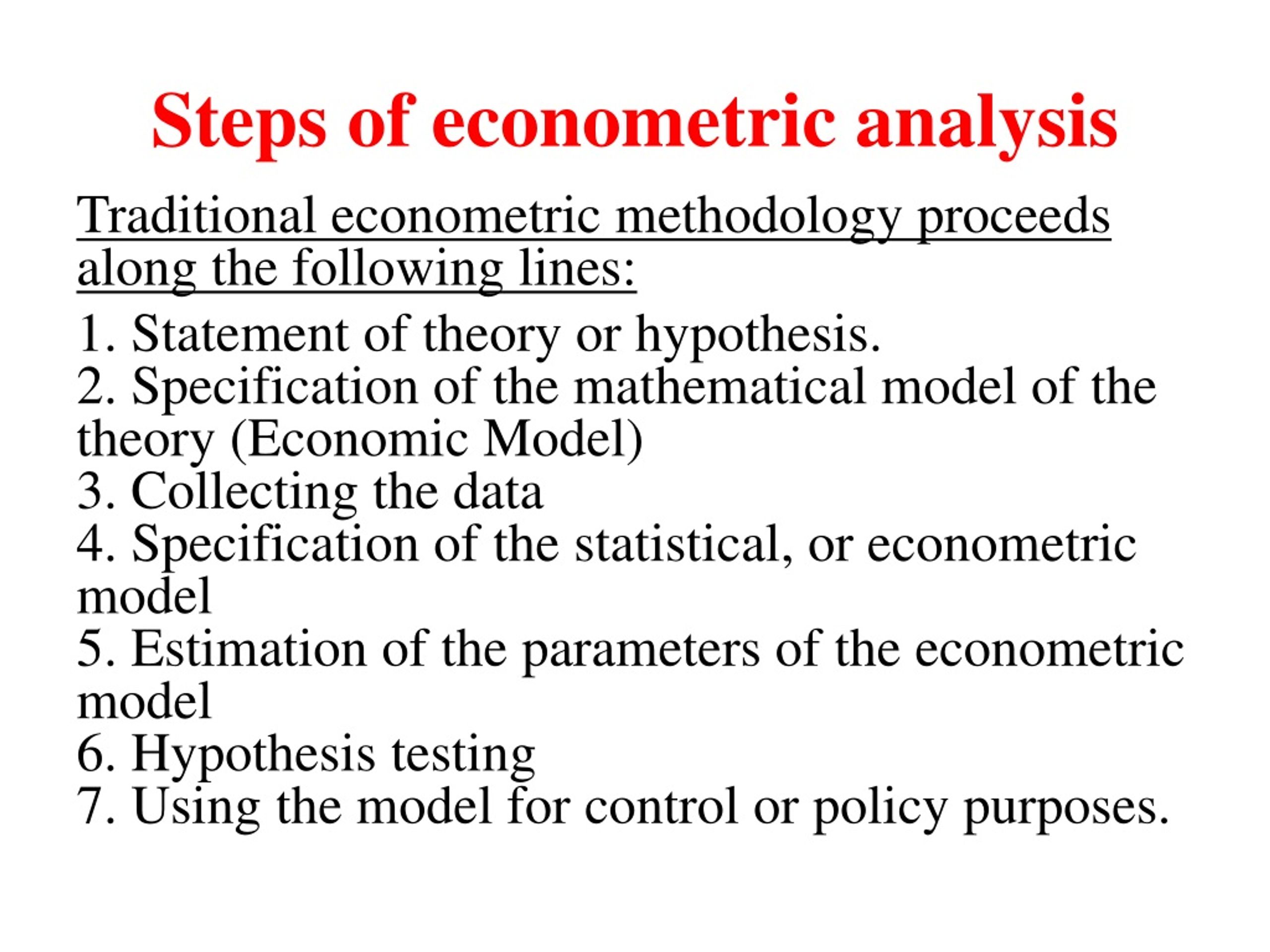 methodology of econometrics