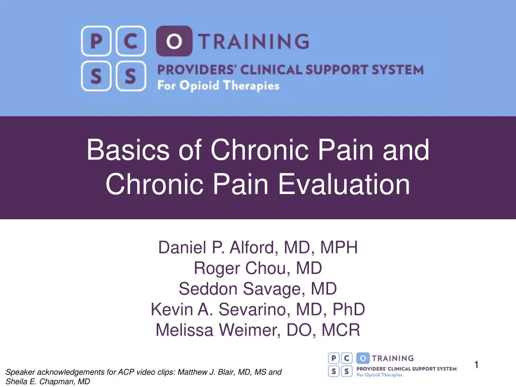 basics of chronic pain and chronic pain evaluation n.