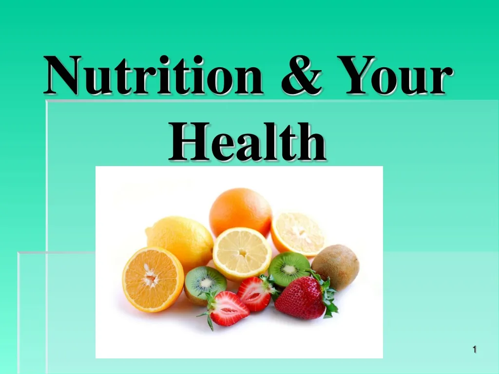 presentation about nutrition and health