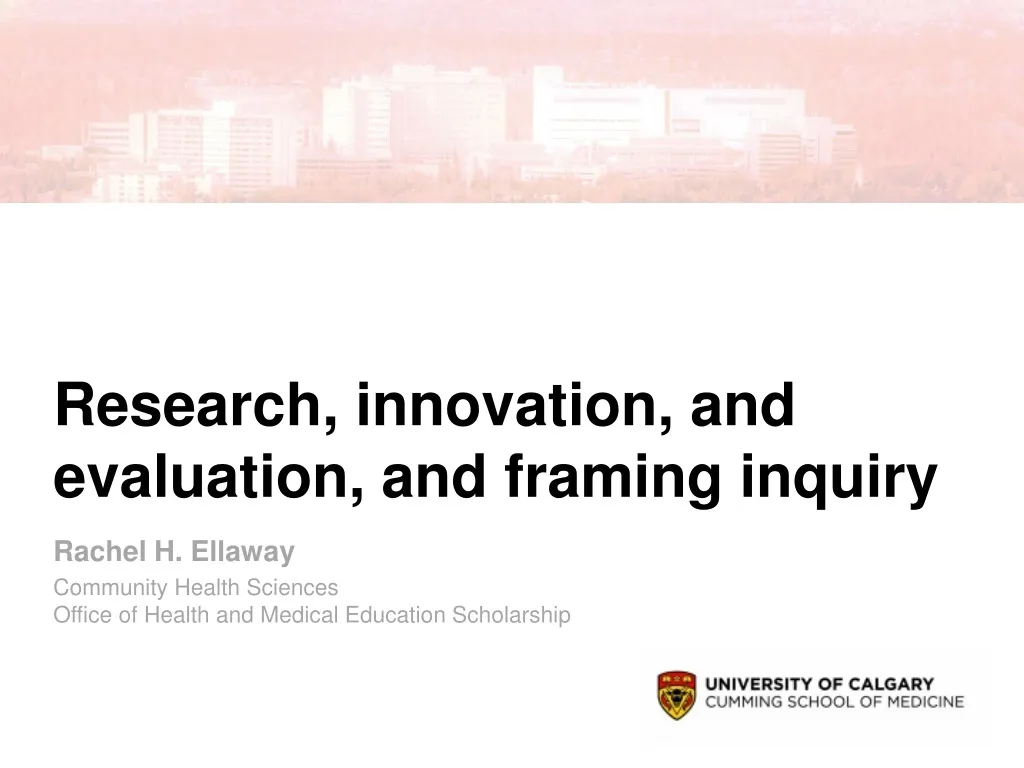 research innovation and evaluation and framing inquiry n.
