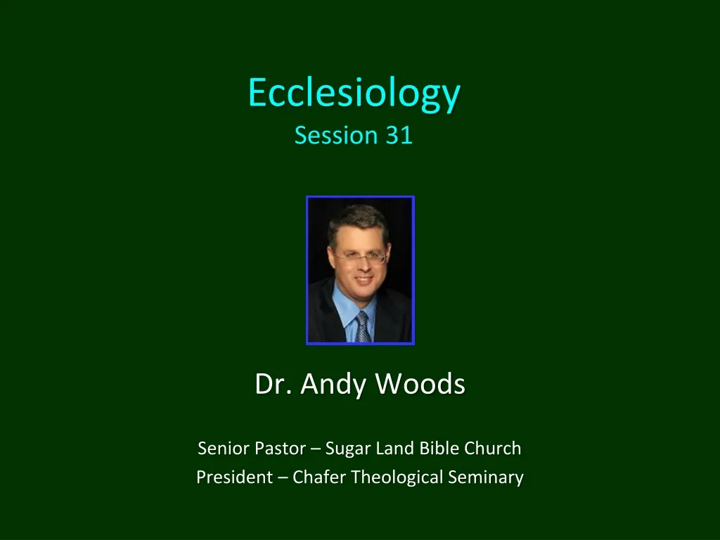 ecclesiology session 31 n.