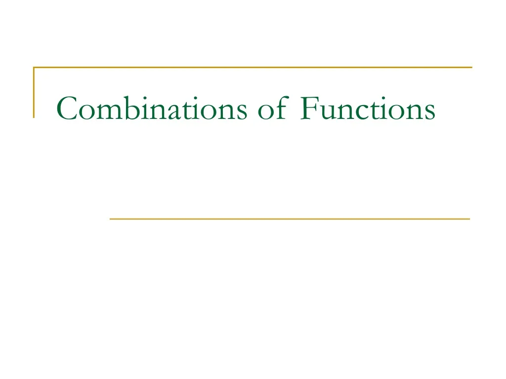 combinations of functions n.