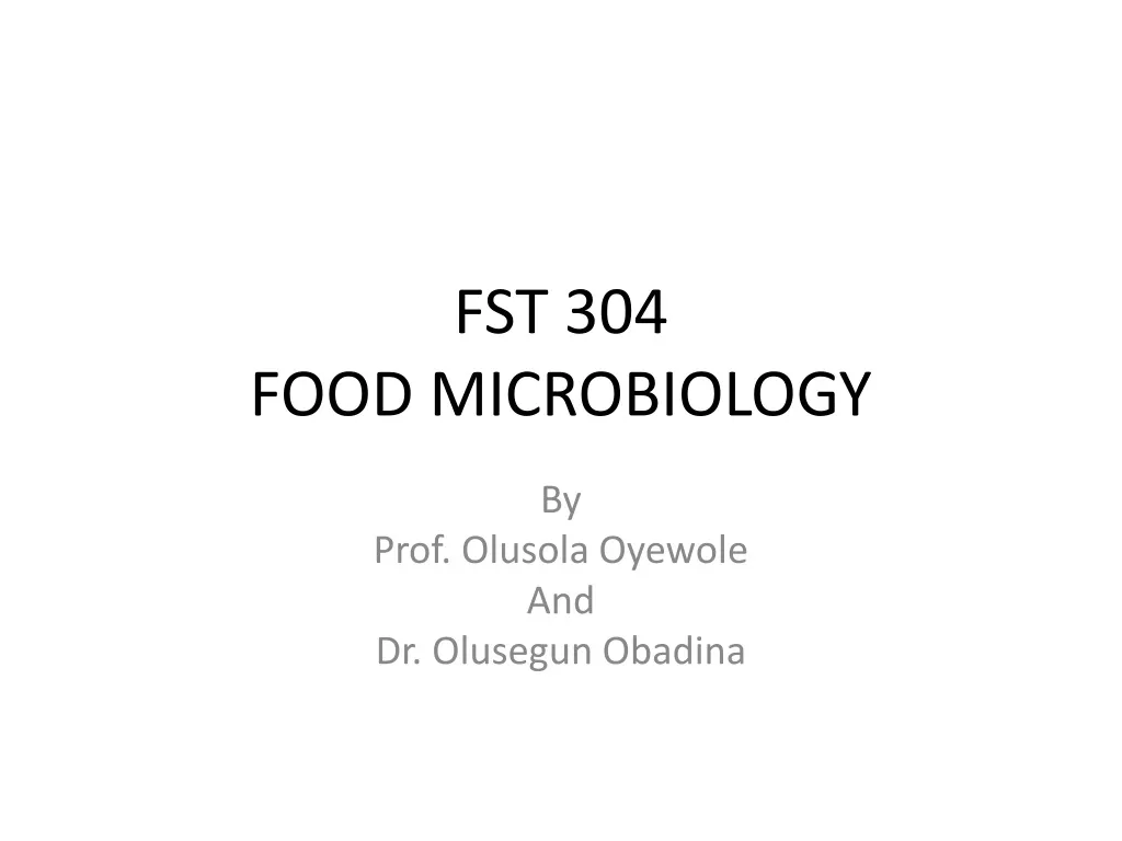fst 304 food microbiology n.