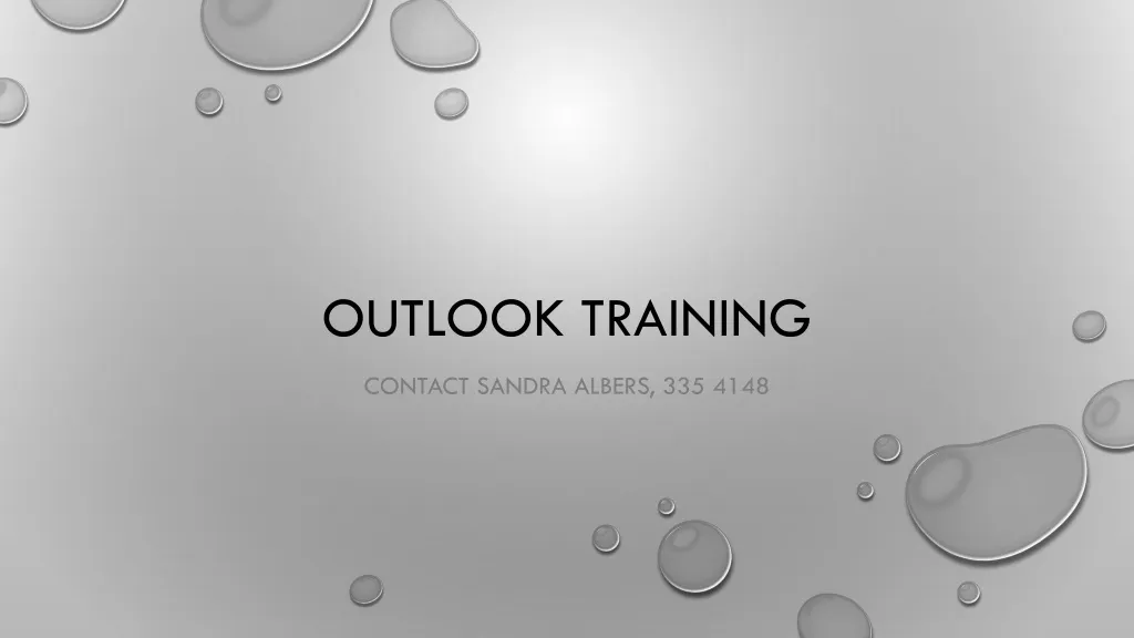 presentation on outlook training