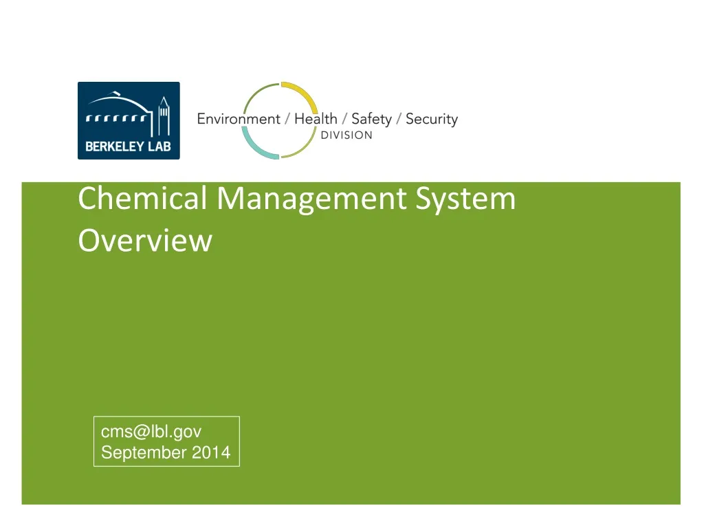 chemical management system overview n.
