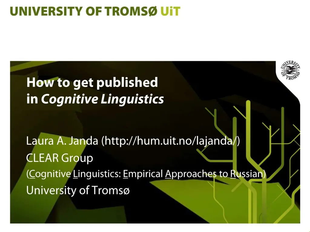 how to get published in cognitive linguistics n.