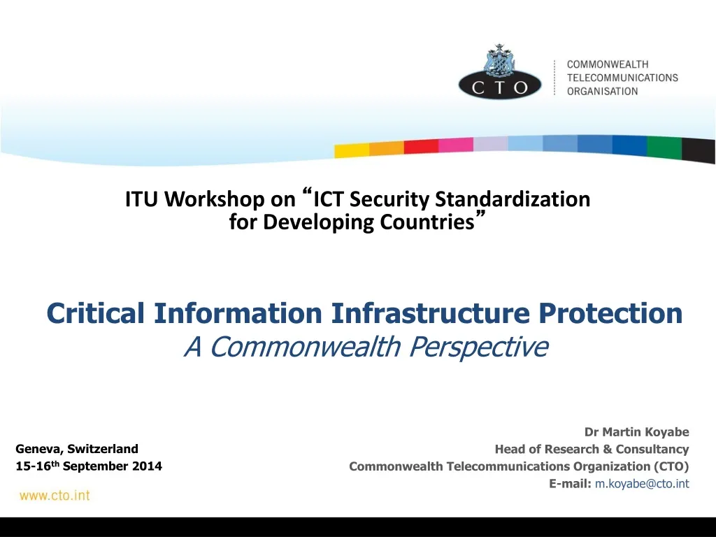 critical information infrastructure protection a commonwealth perspective n.