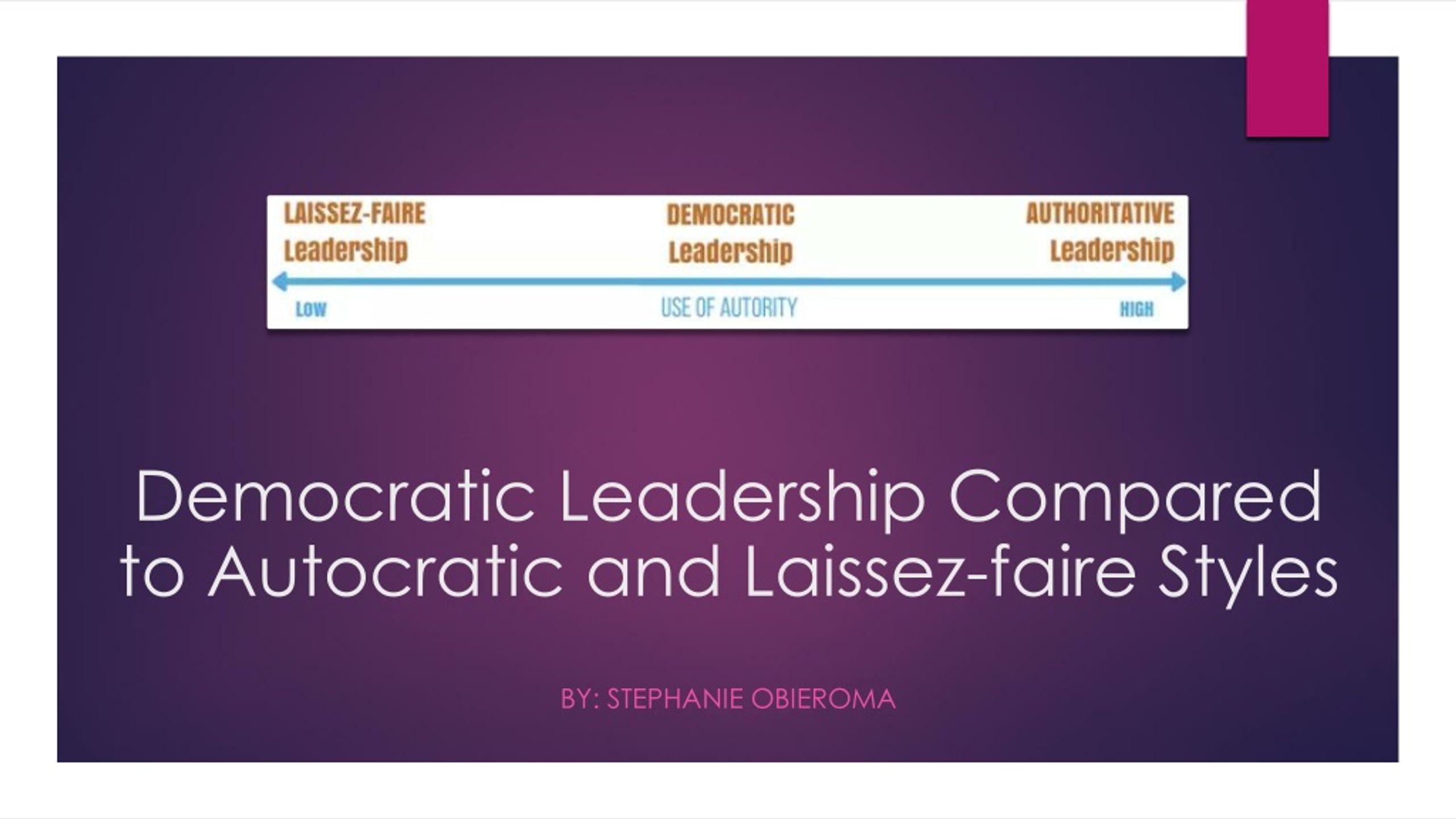 PPT - Democratic Leadership Compared to Autocratic and Laissez-faire Styles  PowerPoint Presentation - ID:246204