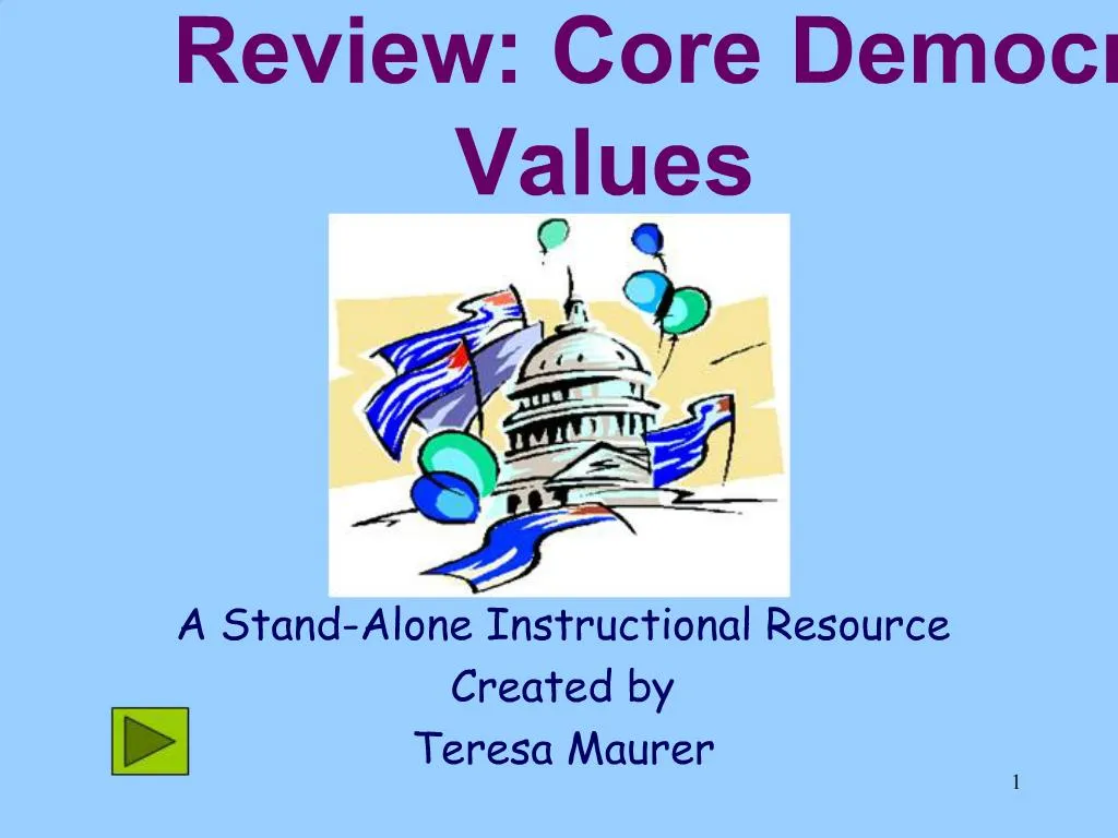 Ppt Review Core Democratic Values Powerpoint Presentation Free