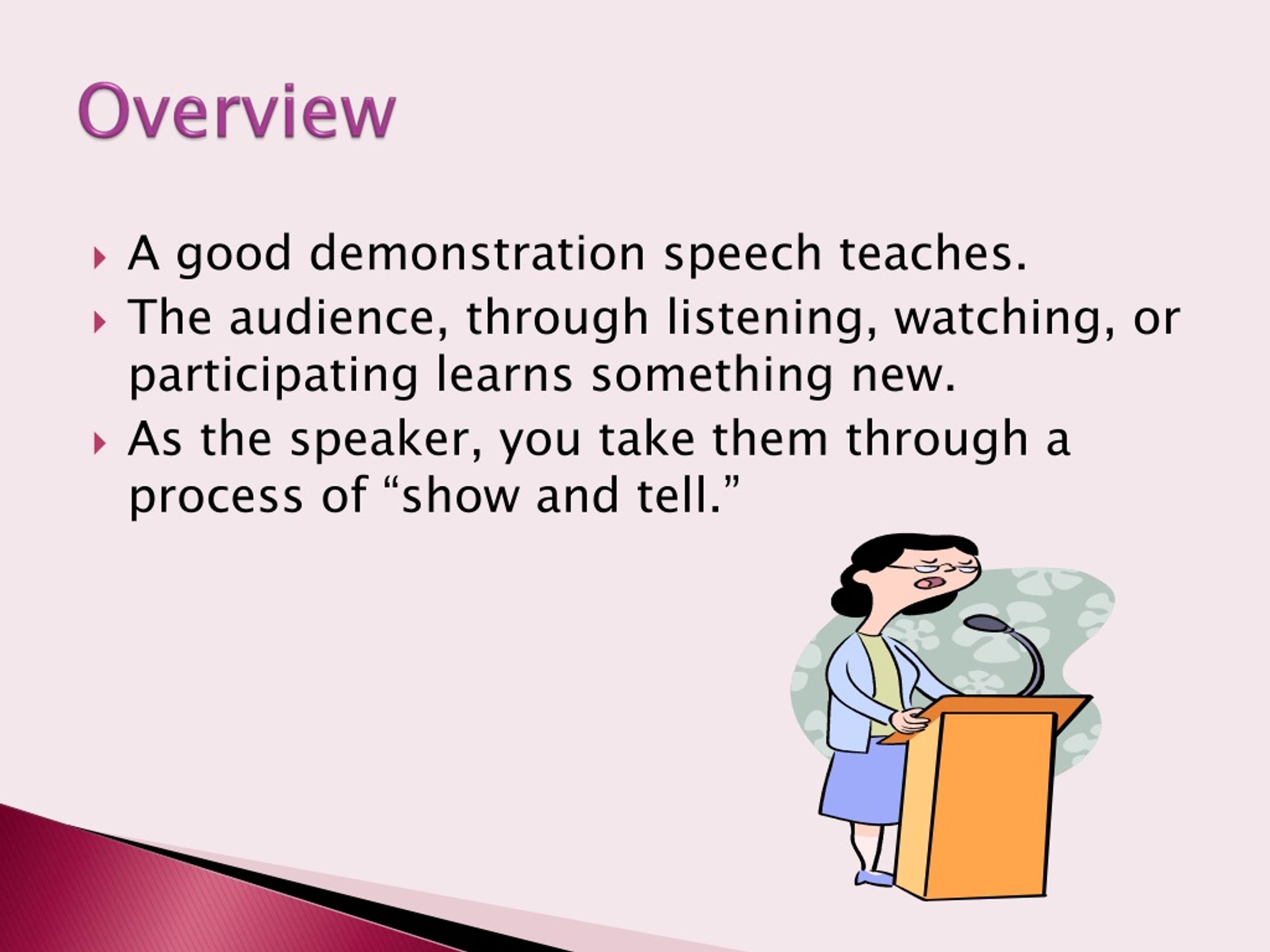 demonstration speech powerpoint examples