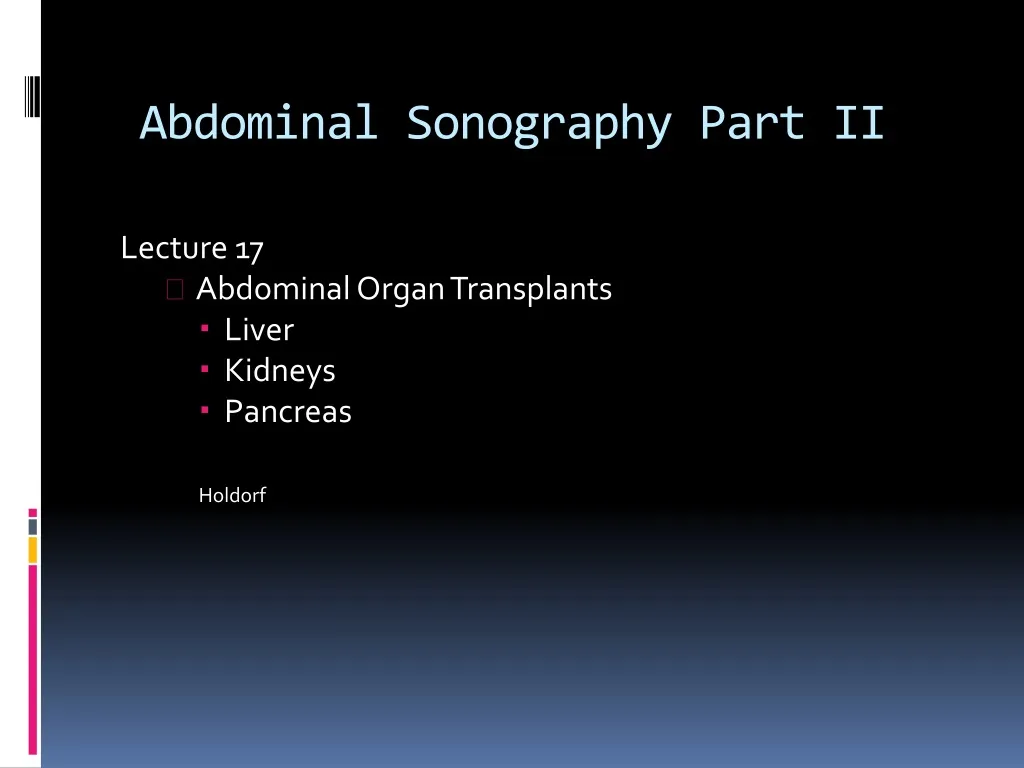 abdominal sonography part ii n.