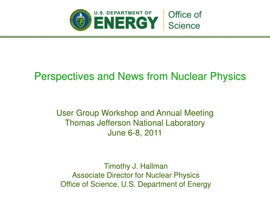 perspectives and news from nuclear physics n.