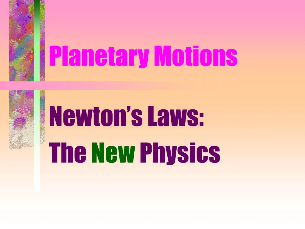 planetary motions n.