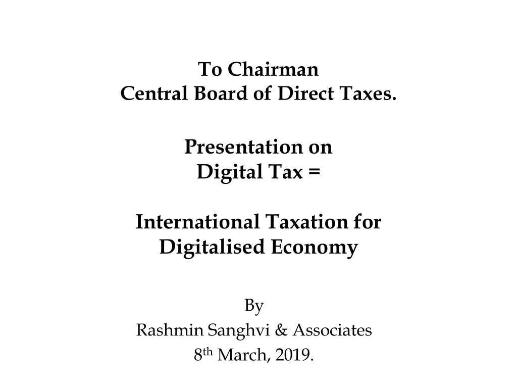 presentation on digital tax international taxation for digitalised economy n.