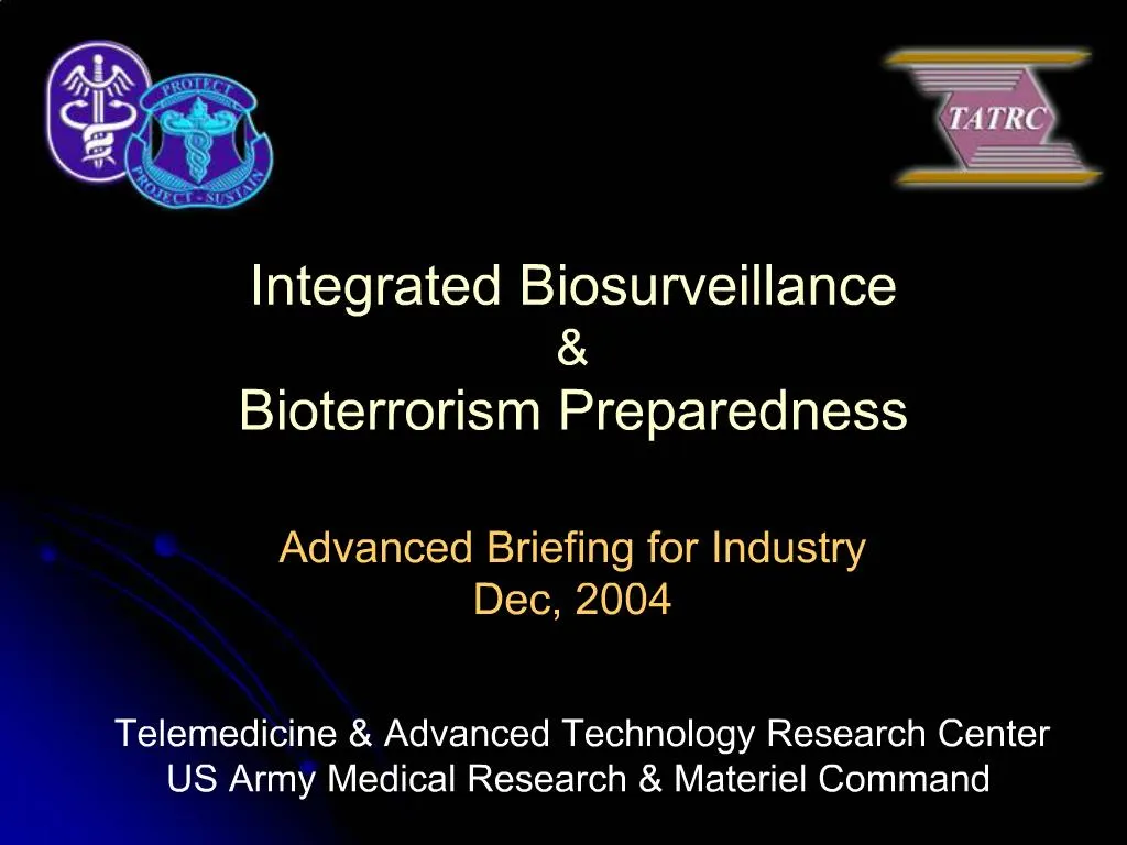 PPT Integrated Biosurveillance Bioterrorism Preparedness Advanced