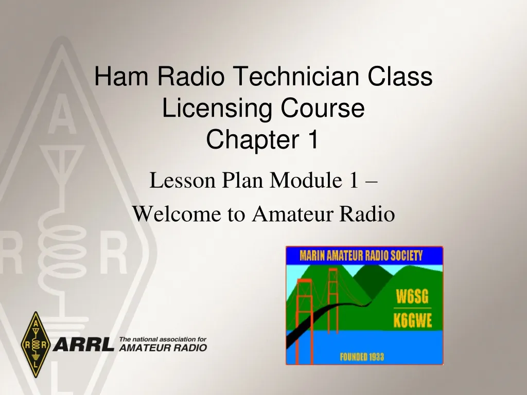 Ppt Ham Radio Technician Class Licensing Course Chapter 1 Powerpoint