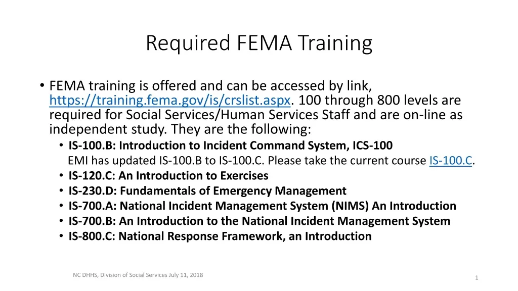 Fema Training Schedule 2025 - Iris Christyna