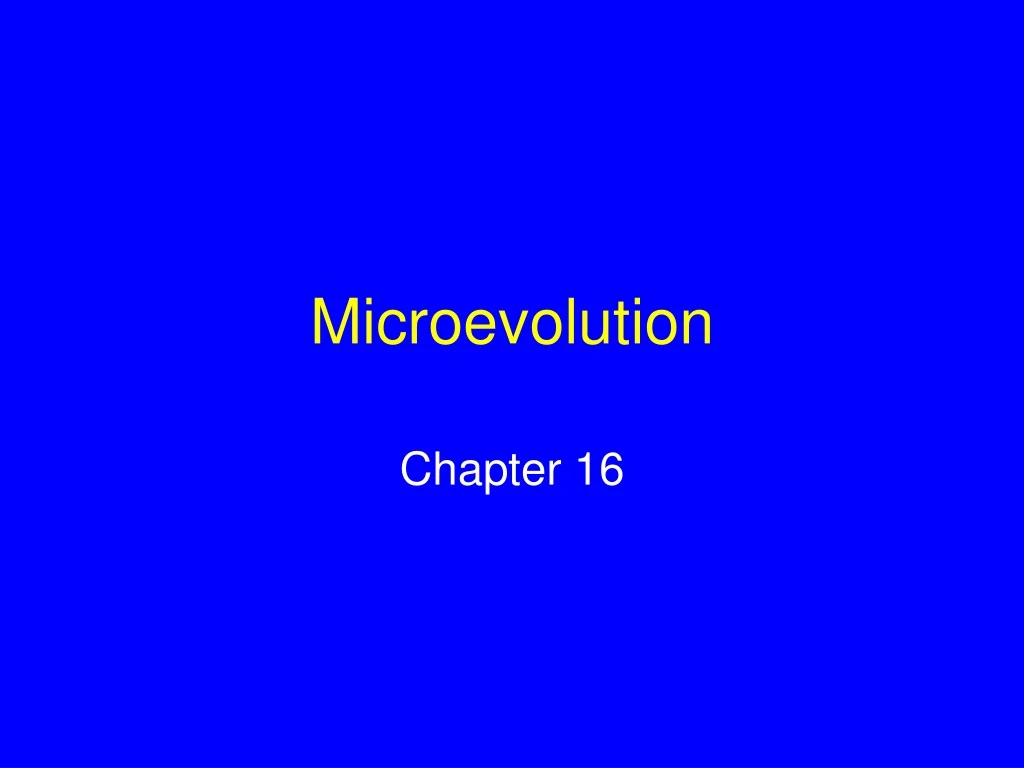 microevolution n.
