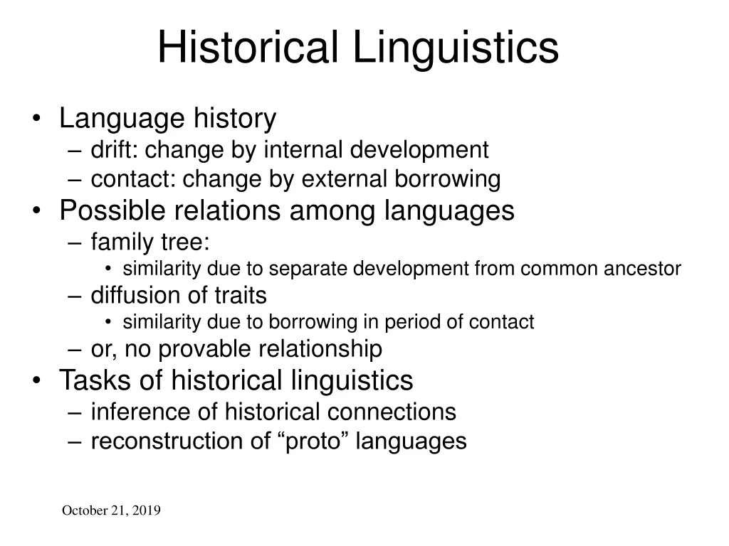 historical linguistics n.