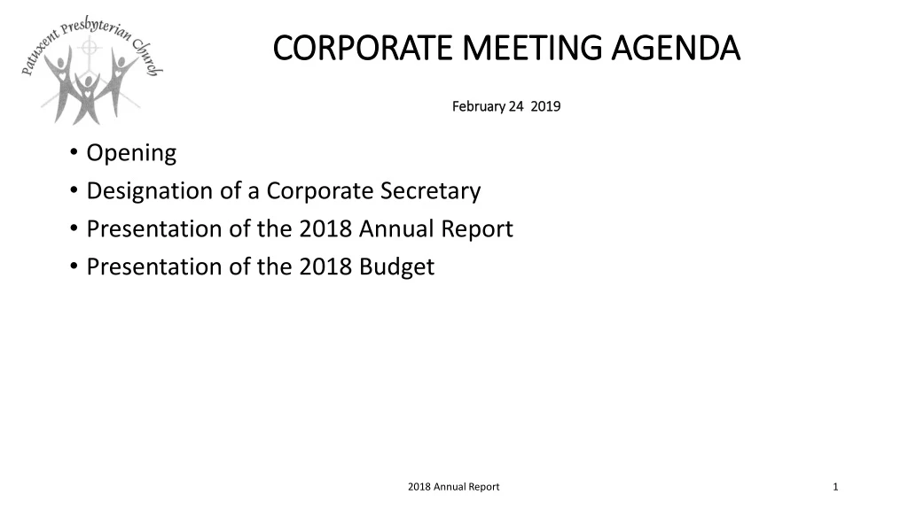 corporate meeting agenda february 24 2019 n.