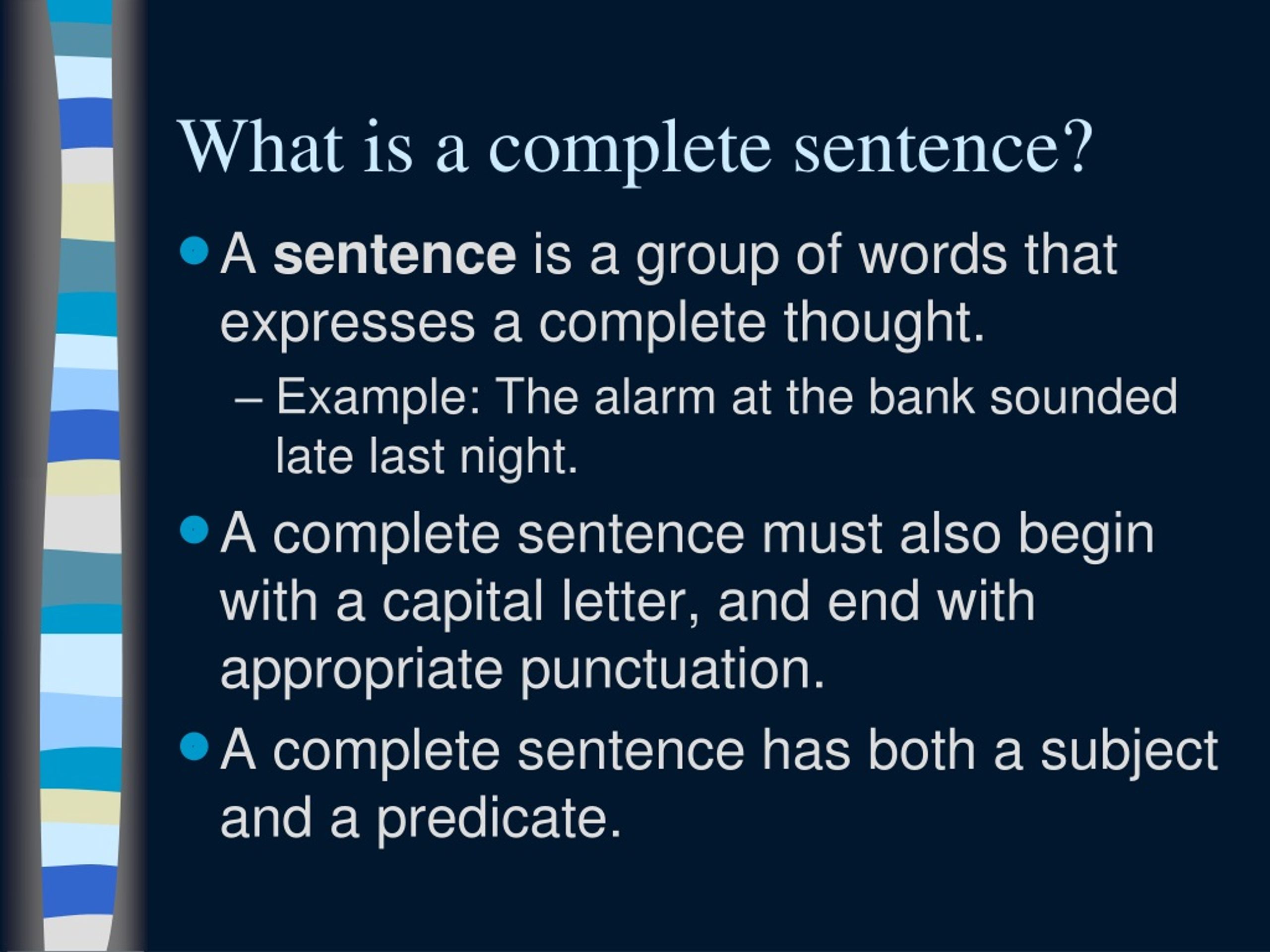 PPT Sentence Structure PowerPoint Presentation Free Download ID 251847