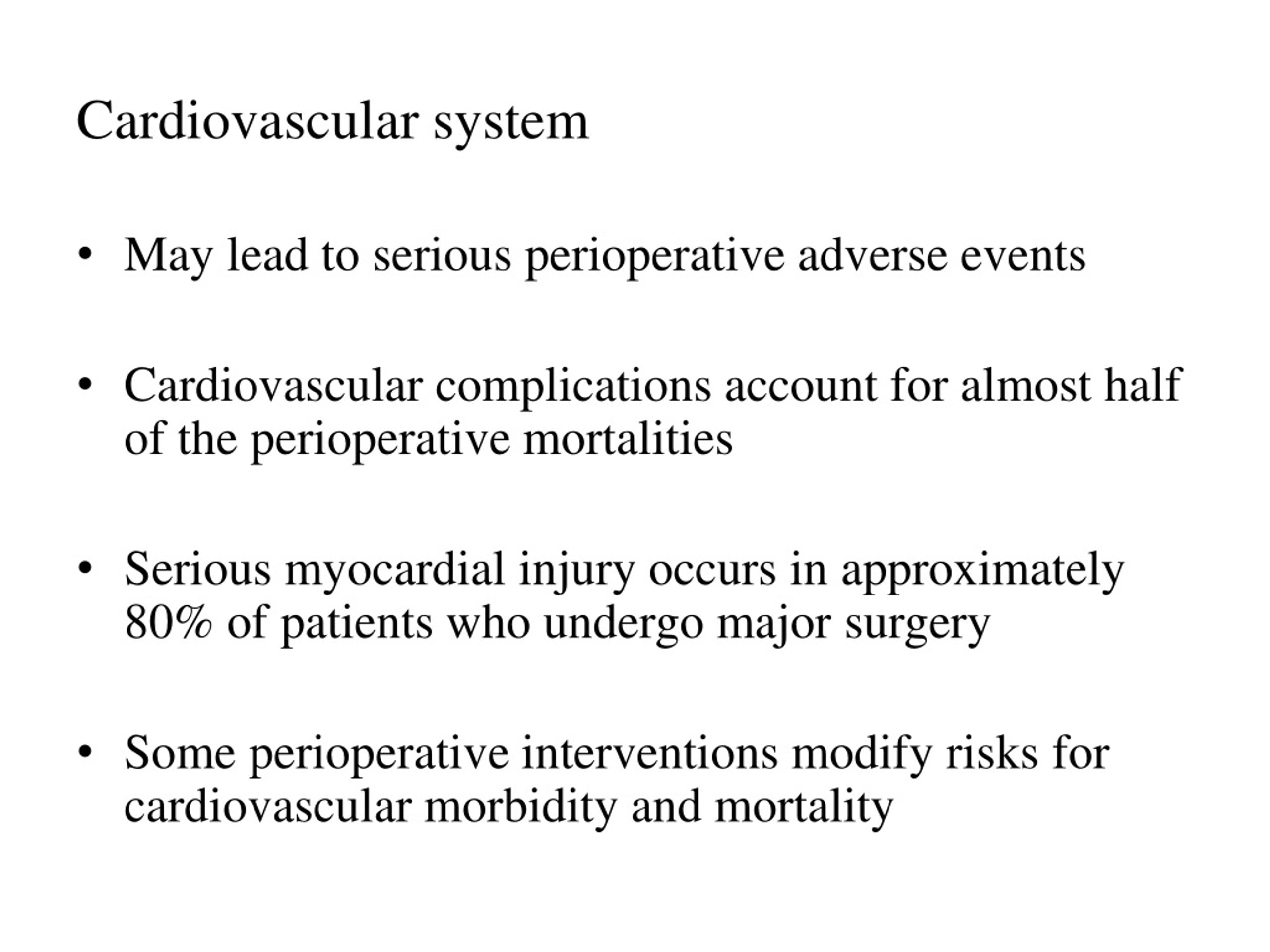 PPT - Preoperative Risk Stratification And Patient Optimization For ...