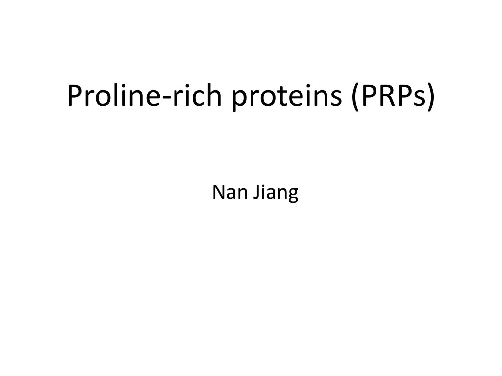 proline rich proteins prps n.