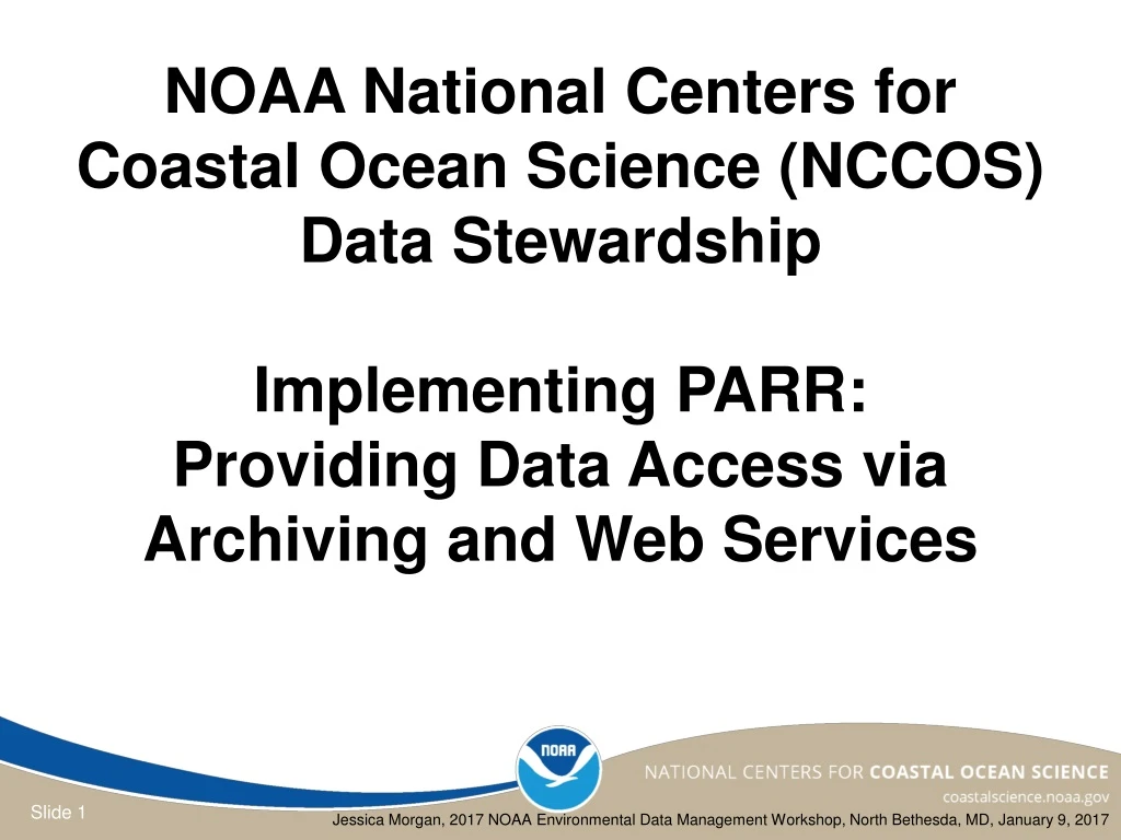noaa national centers for coastal ocean science n.