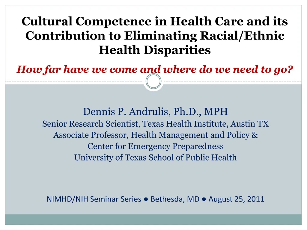 cultural competence in health care n.