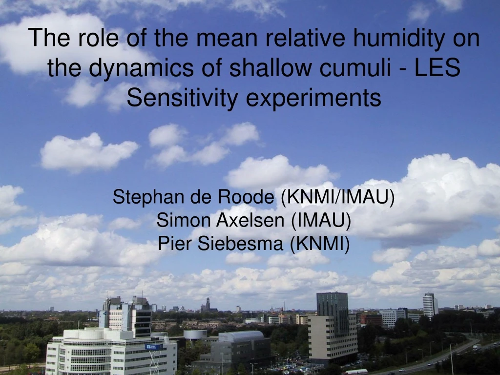 the role of the mean relative humidity n.