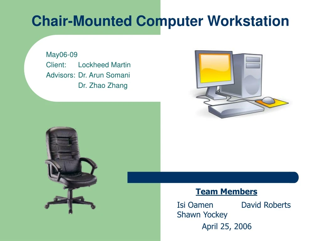 chair mounted computer workstation n.