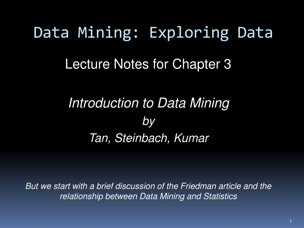 data mining exploring data n.