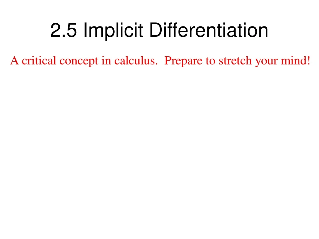 2 5 implicit differentiation n.