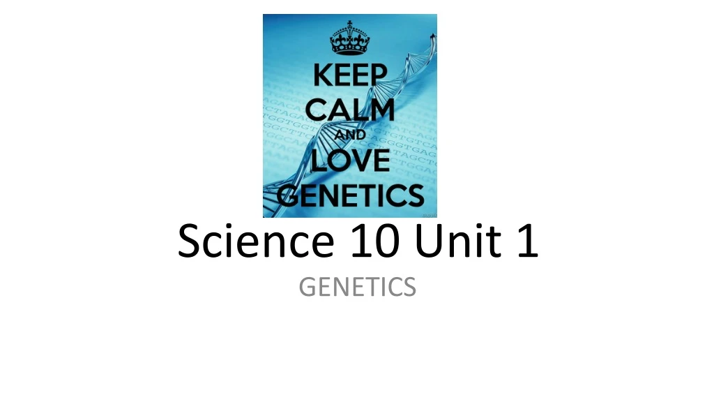 science 10 unit 1 n.