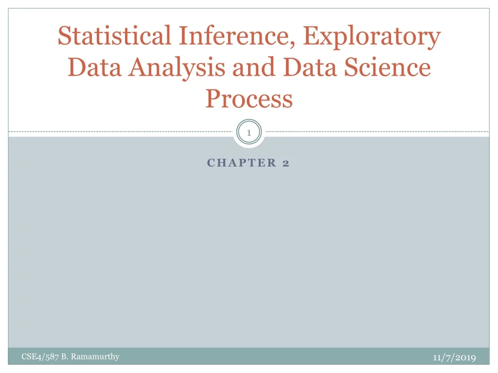 statistical inference exploratory data analysis and data science process n.