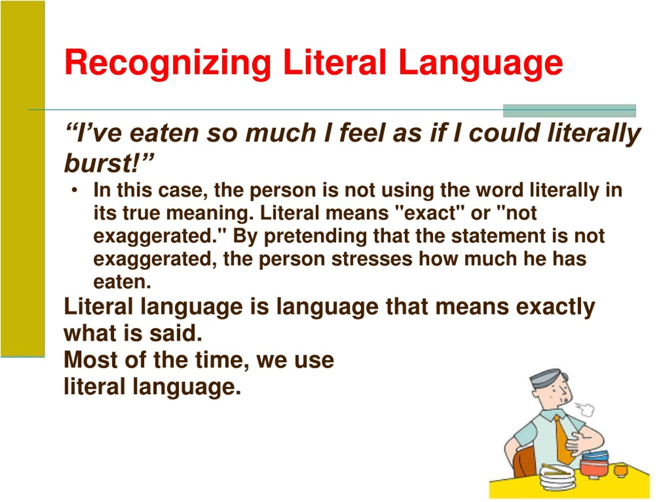 Language and presentation - pretending