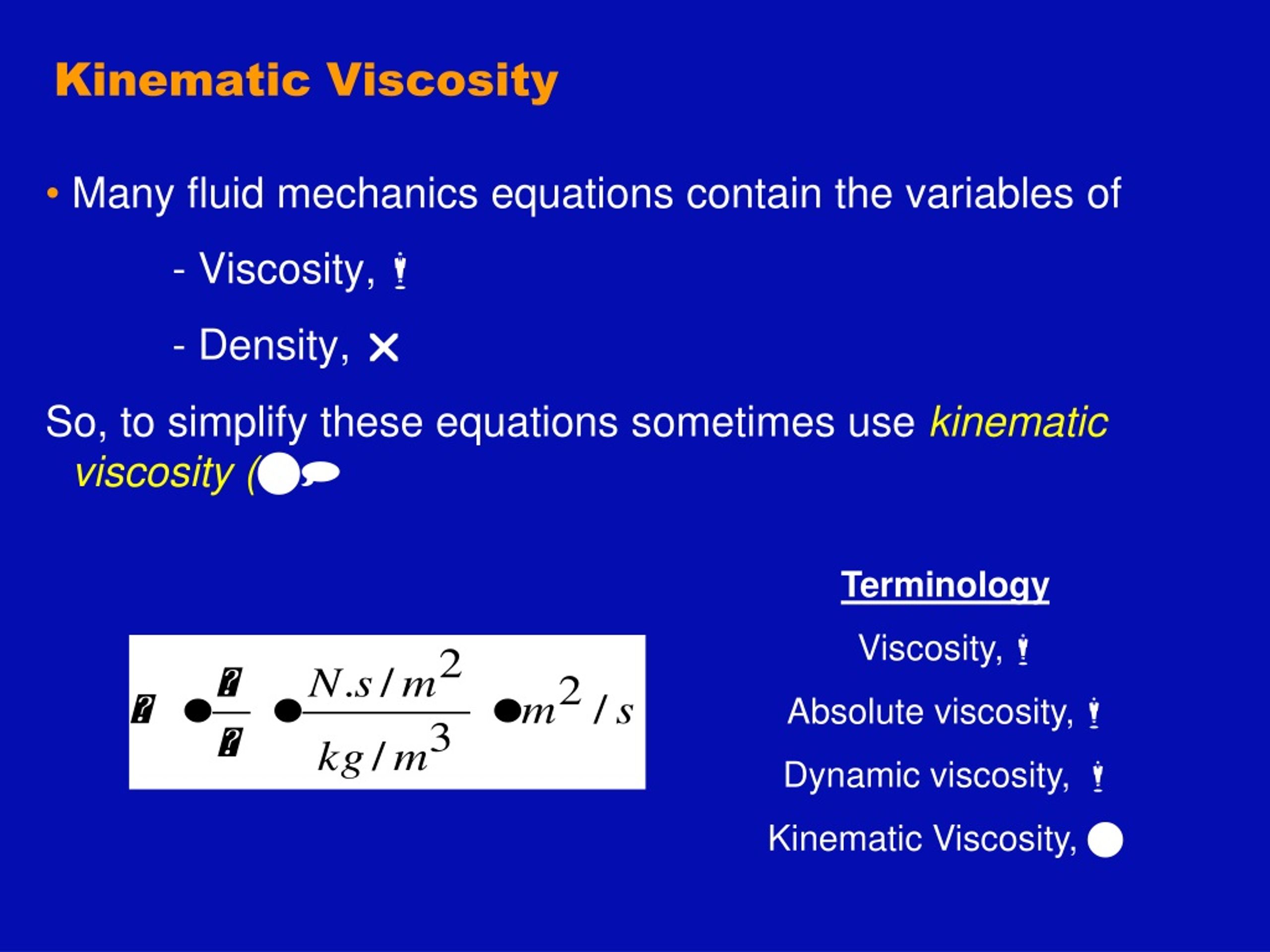 kinematic viscosity equation
