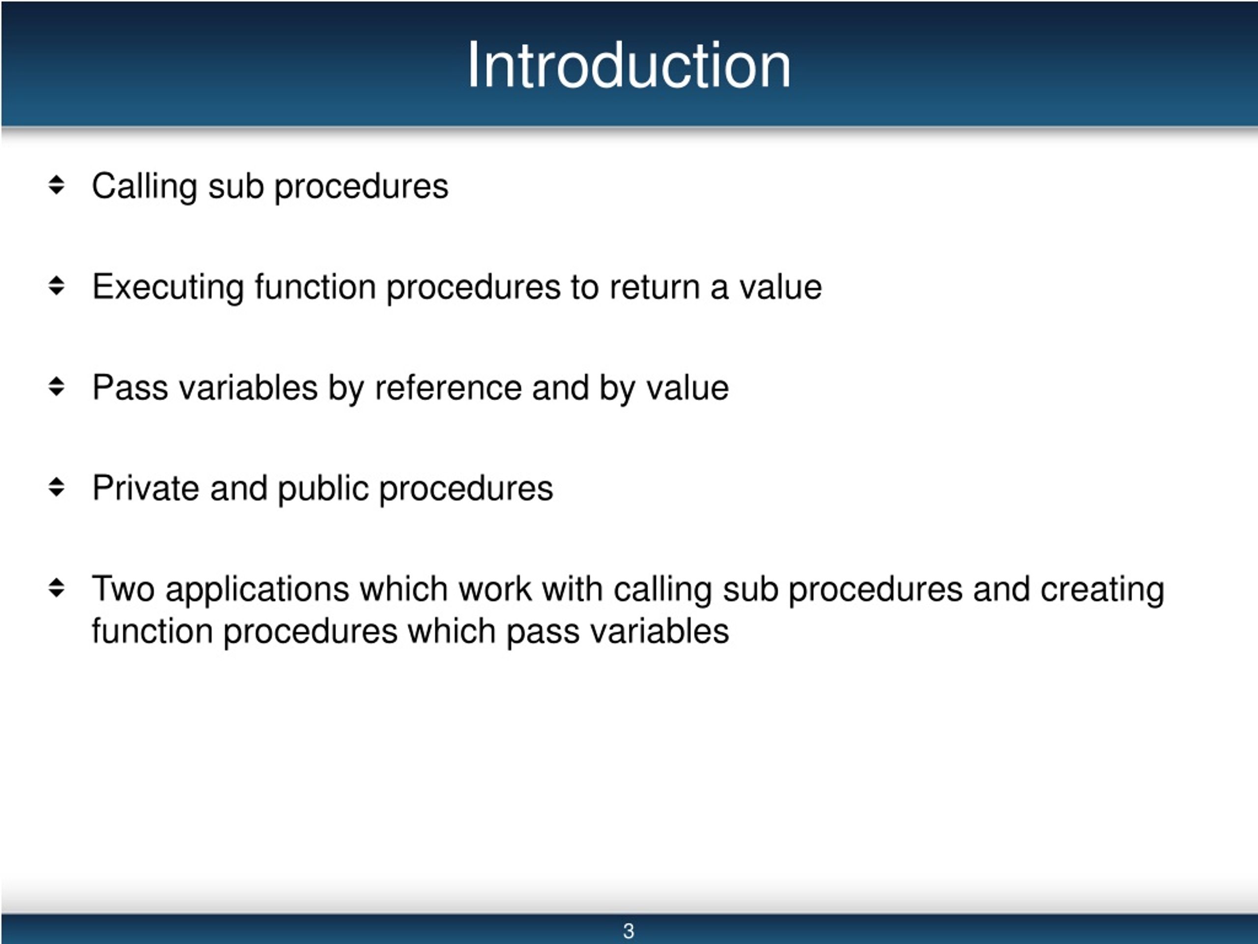 PPT - Chapter 15: Sub Procedures and Function Procedures PowerPoint ...