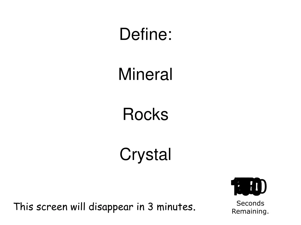 define mineral rocks crystal n.