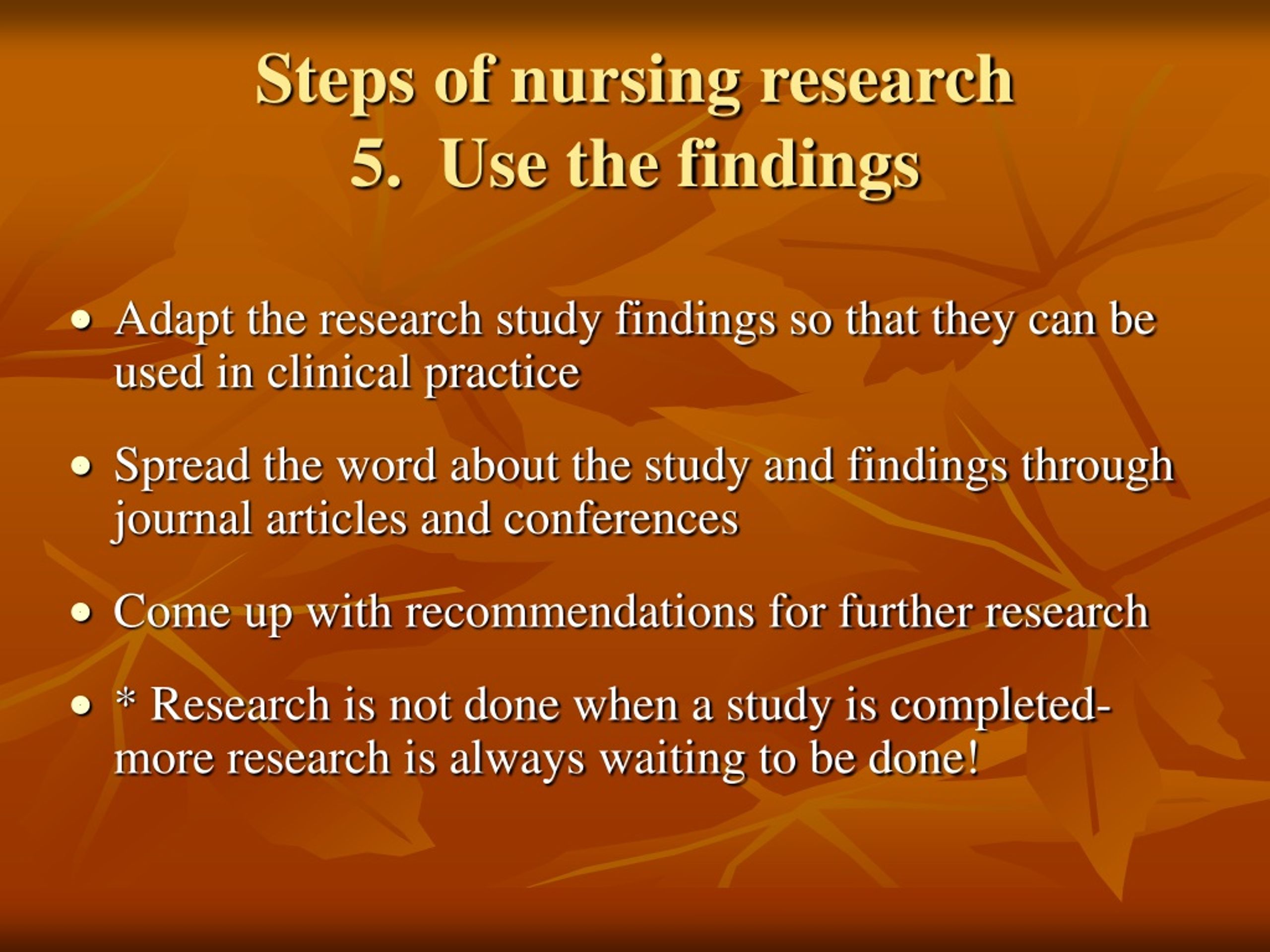 importance of research findings in nursing