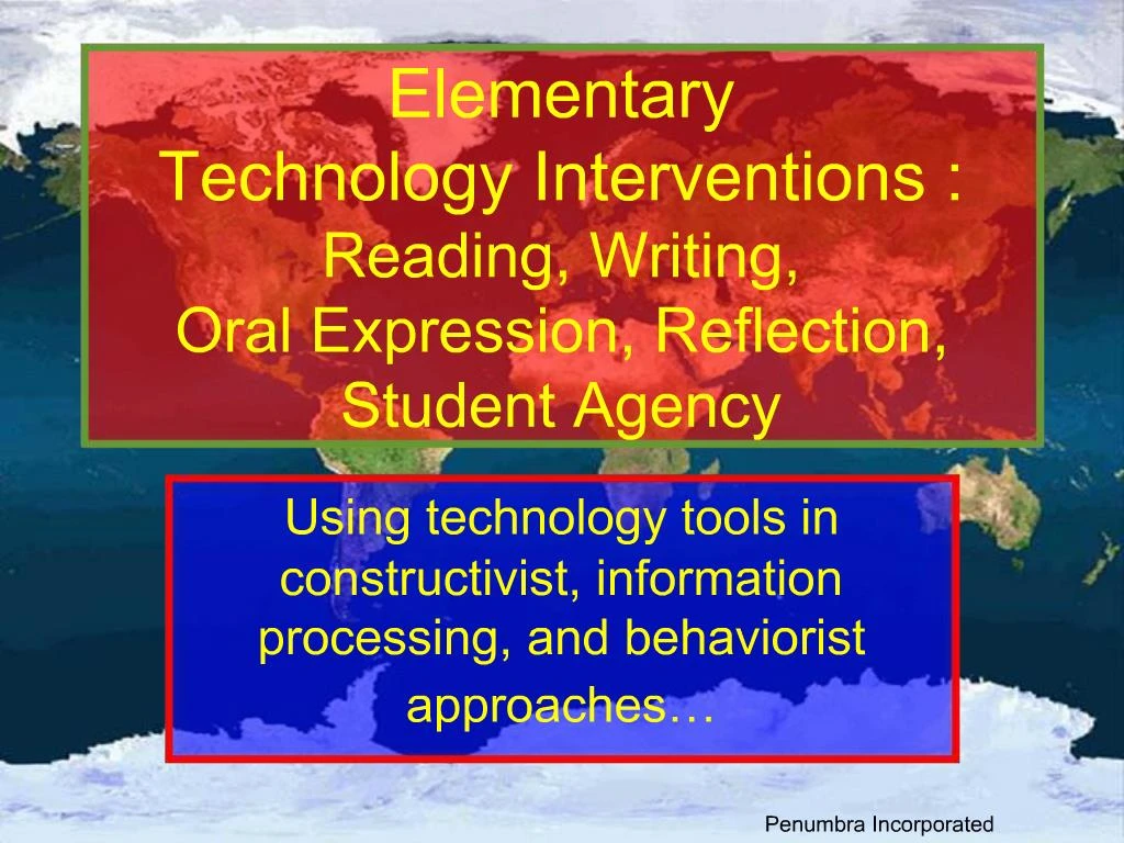 Ppt Elementary Technology Interventions Reading Writing Oral