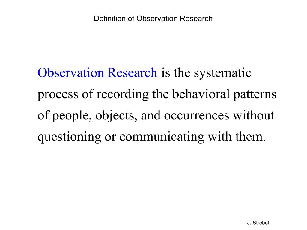 observational research definition
