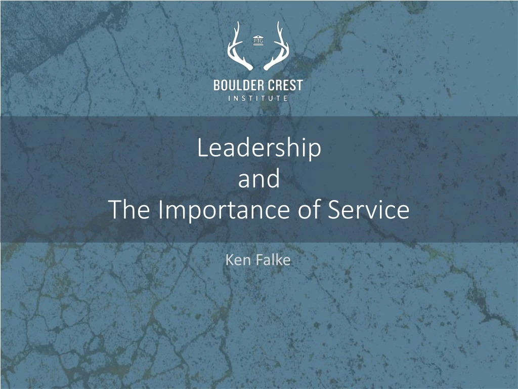 leadership and the importance of service n.