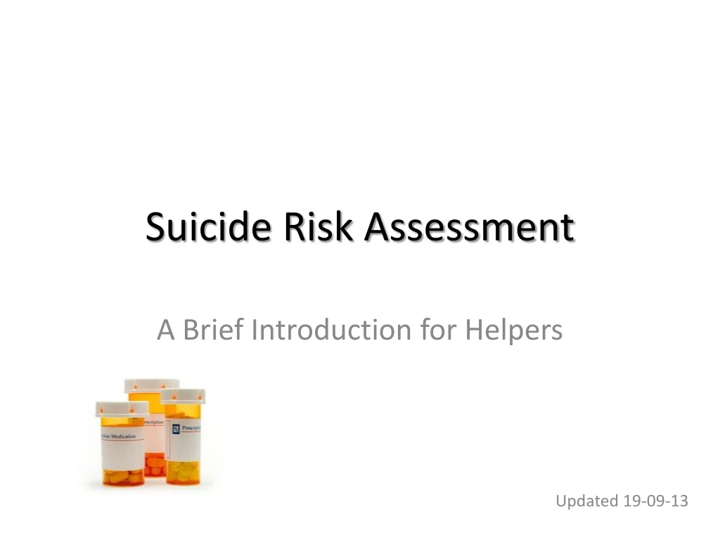 suicide risk assessment n.
