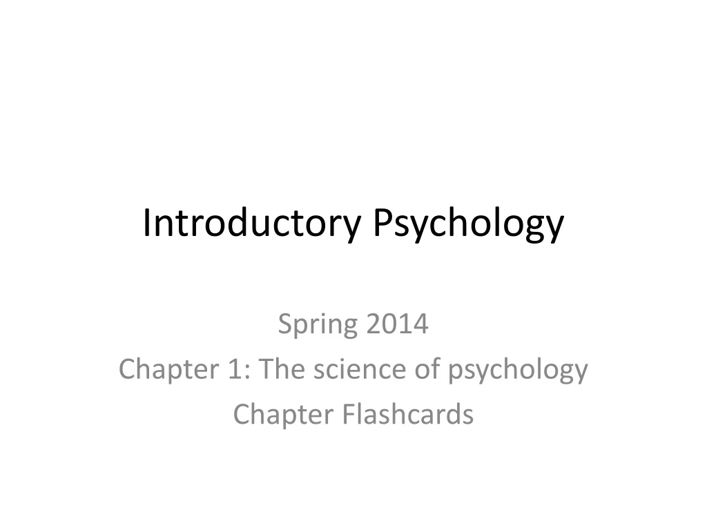 introductory psychology n.