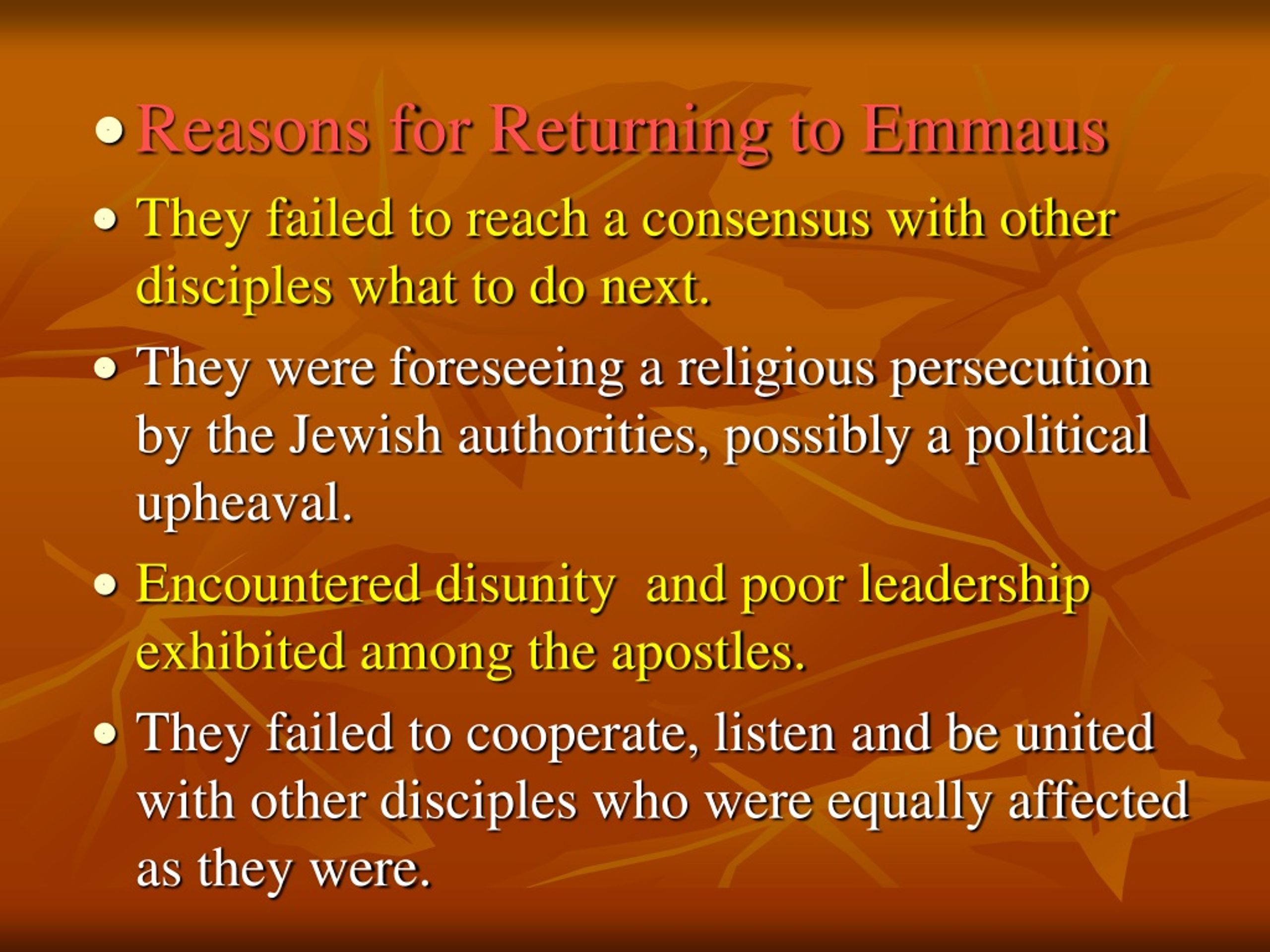 PPT WALK TO EMMAUS PowerPoint Presentation, free download ID268277