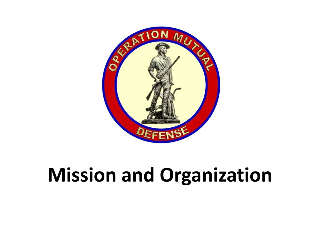 mission and organization n.