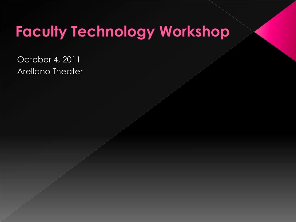 faculty technology workshop n.