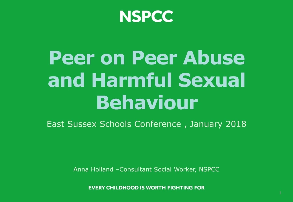 peer on peer abuse and harmful sexual behaviour n.