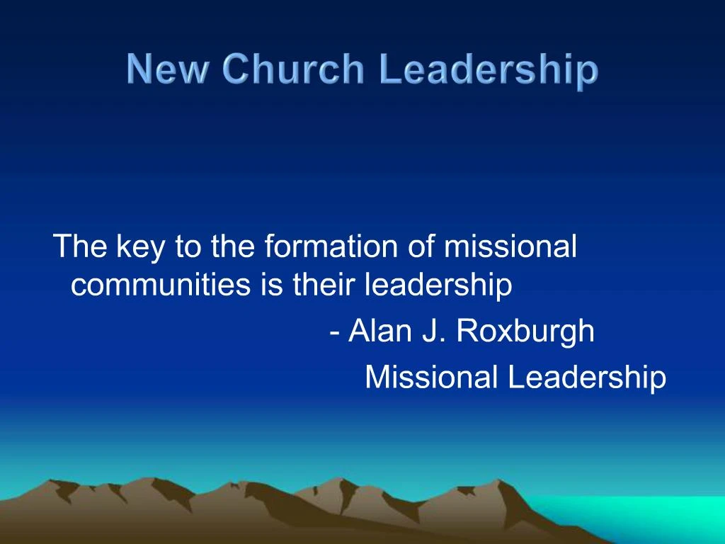 powerpoint presentation on church leadership